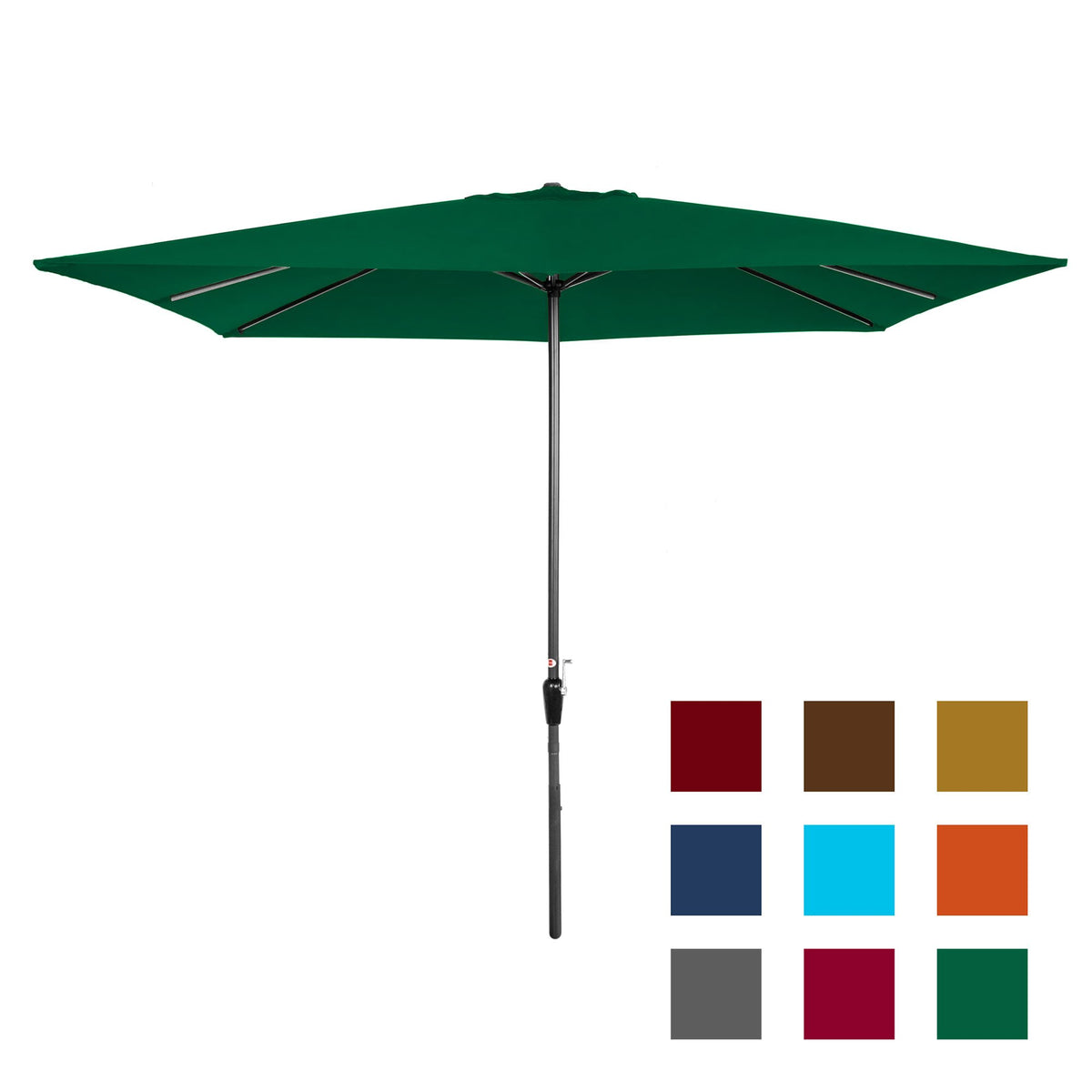8x11ft Rectangular Patio Umbrella w/ Easy Crank, UV-Resistant Fabric – creality3dsc.shop