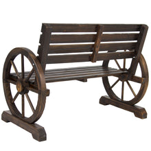 Load image into Gallery viewer, Wooden Wagon Wheel Bench
