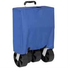Load image into Gallery viewer, Folding Utility Wagon Garden Beach Cart w/ All-Terrain Wheels - Blue
