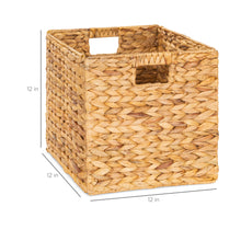 Load image into Gallery viewer, Set of 5 Collapsible Hyacinth Storage Tote Baskets w/ Insert Handles
