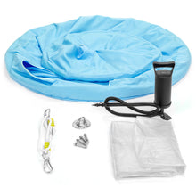 Load image into Gallery viewer, Kids Indoor &amp; Outdoor Hammock Swing Tent Set w/ Ropes, LED String Lights
