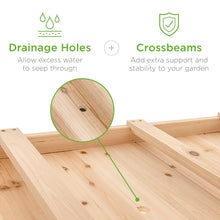 Load image into Gallery viewer, Mobile Raised Garden Bed Elevated Wood Planter w/ Wheels, Storage Shelf
