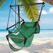 Load image into Gallery viewer, Hammock Hanging Chair Air Deluxe Sky Swing Outdoor Chair Solid Wood 250lb
